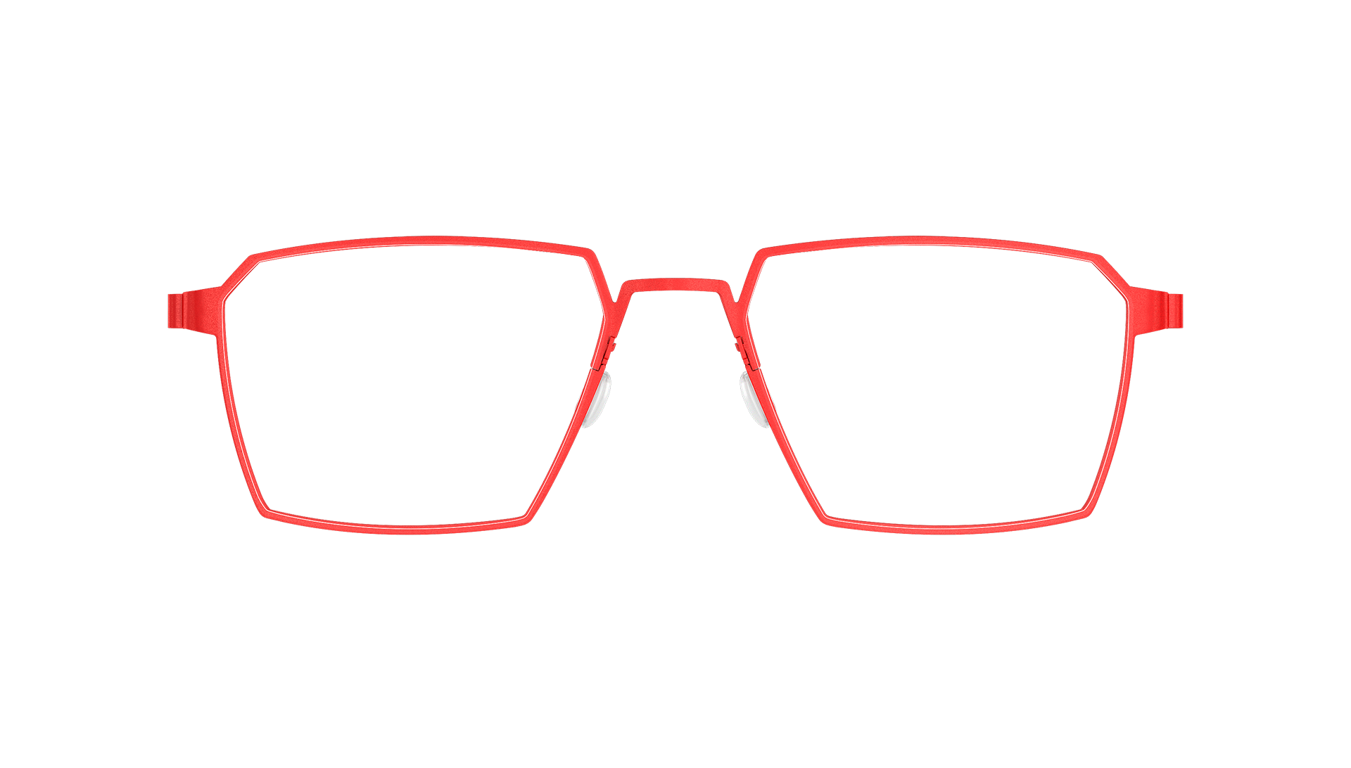 LINDBERG strip titanium 9628 square shape titanium glasses in red colour