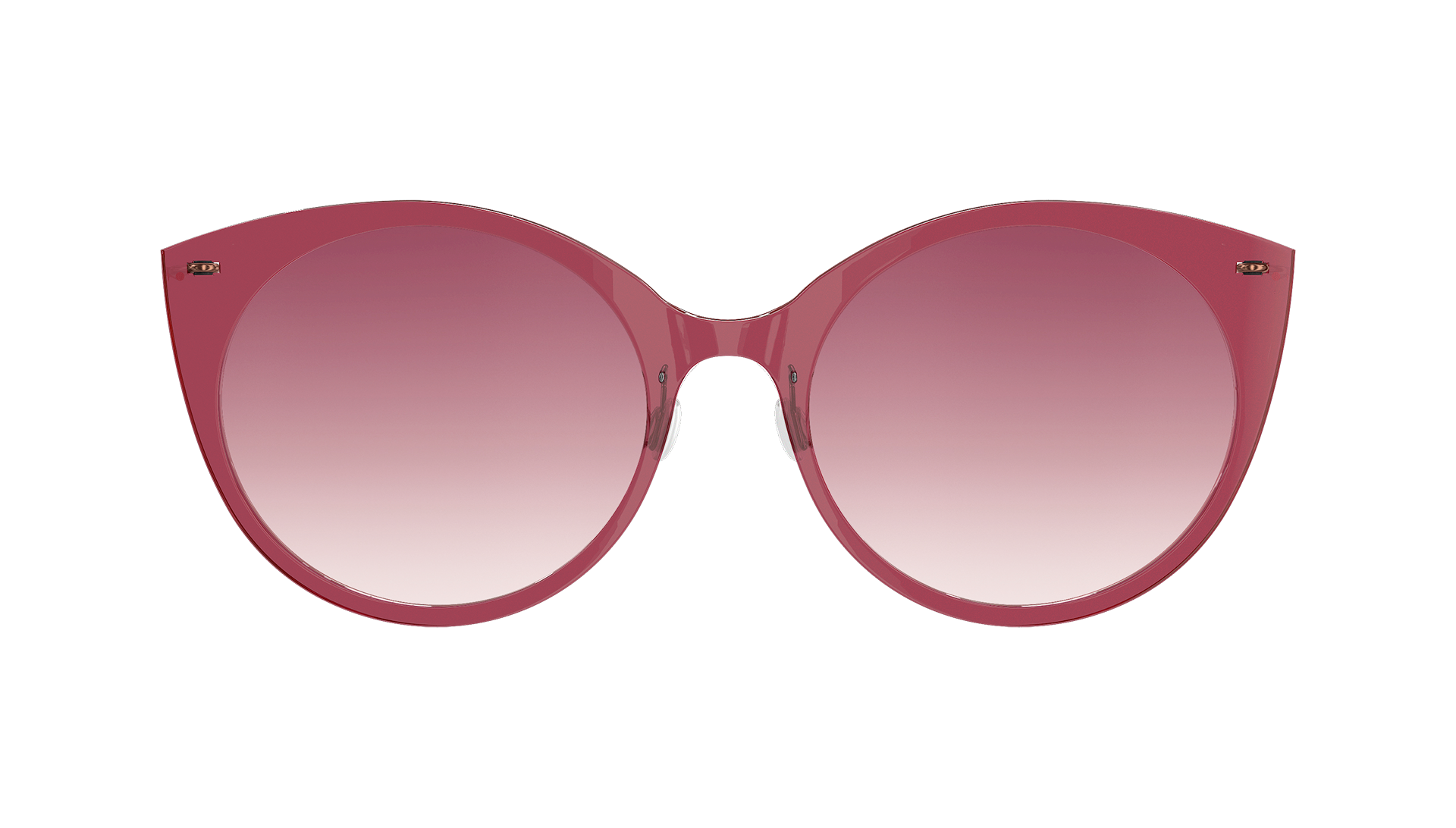 LINDBERG n.o.w., Modell 8307, Titan-Sonnenbrille in Transparent-Pink mit lila getönten Gläsern mit Farbverlauf