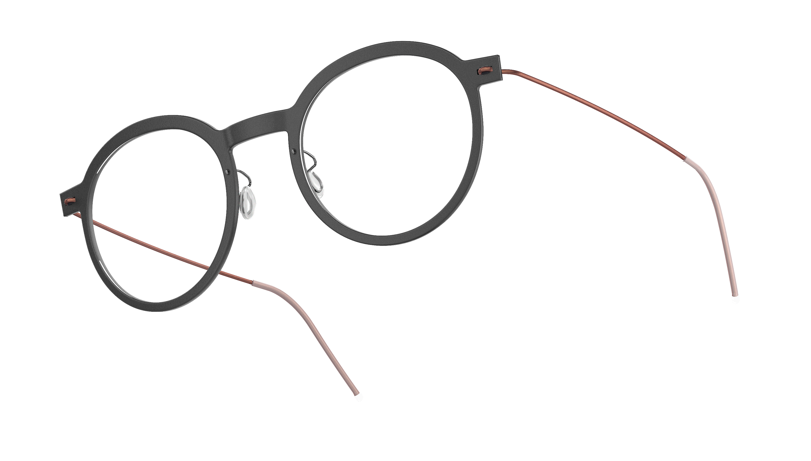 LINDBERG n.o.w. titanium, Modell 6586, Brille in Panto-Form mit Bügeln in Braun U12