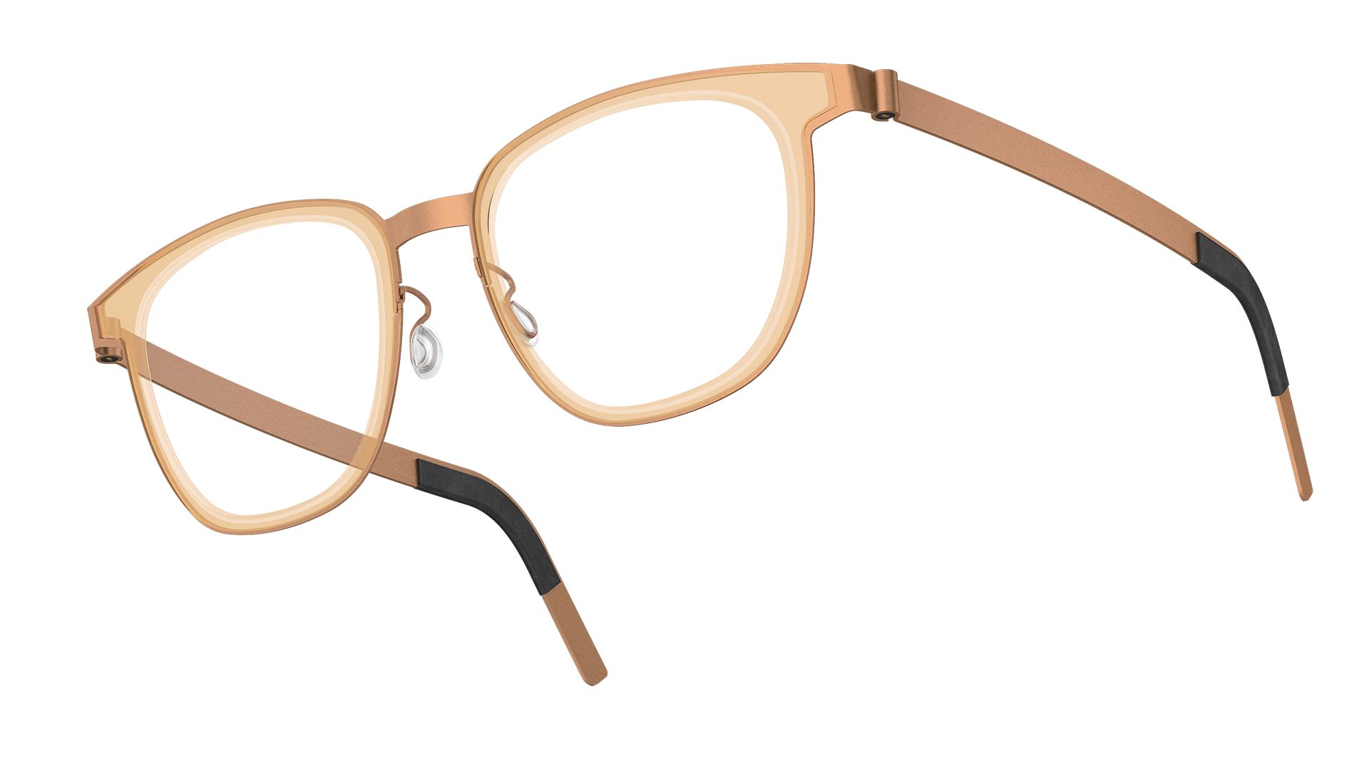 LINDBERG strip titanium, Modell 9751, halbtransparente Brille in Hellkupfer U15