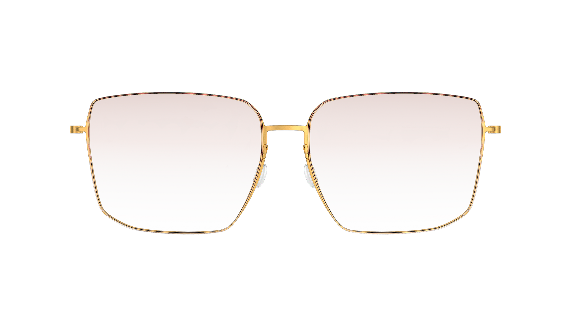 LINDBERG thintanium, Modell 5511 GT, eckige Titanbrille in Gold mit braun getönten Gläsern, SL89