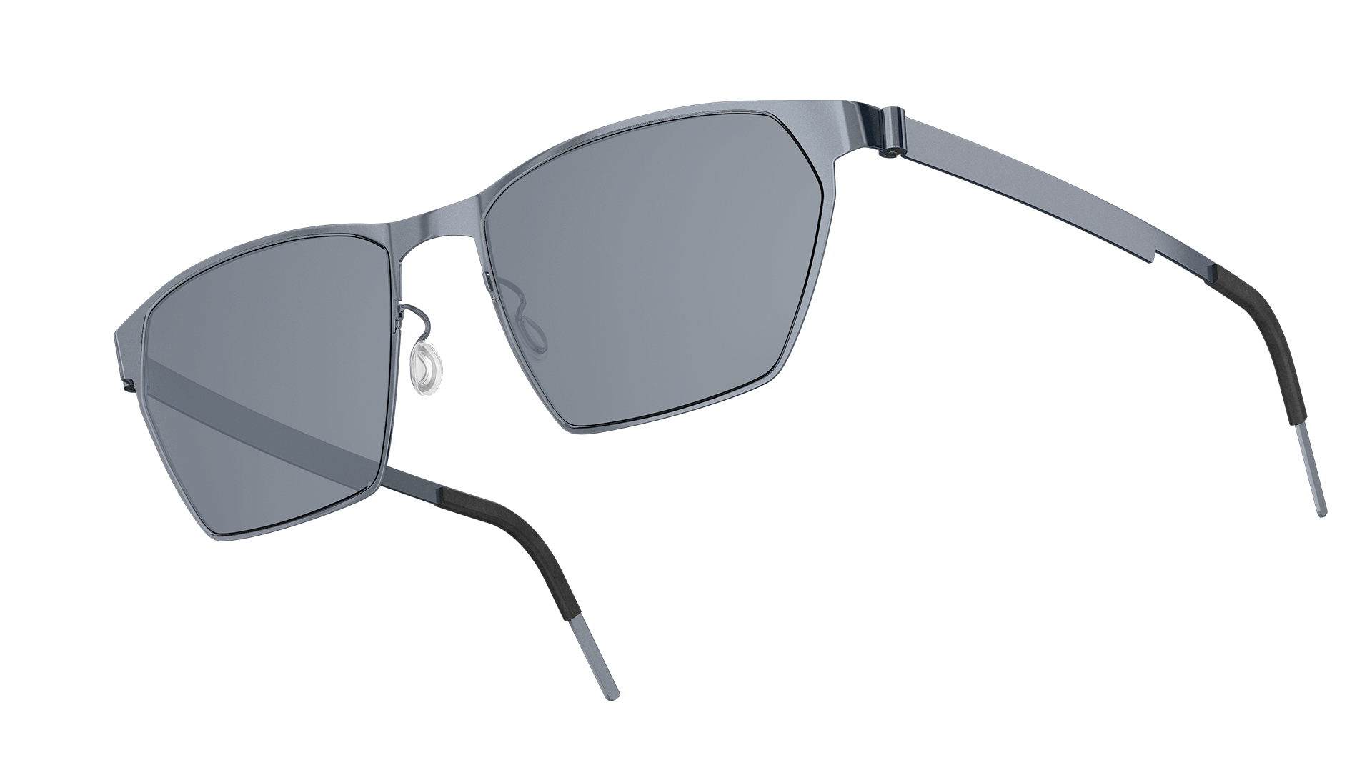 LINDBERG sun titanium, Modell 8906, graue Sonnenbrille mit eckigen Gläsern