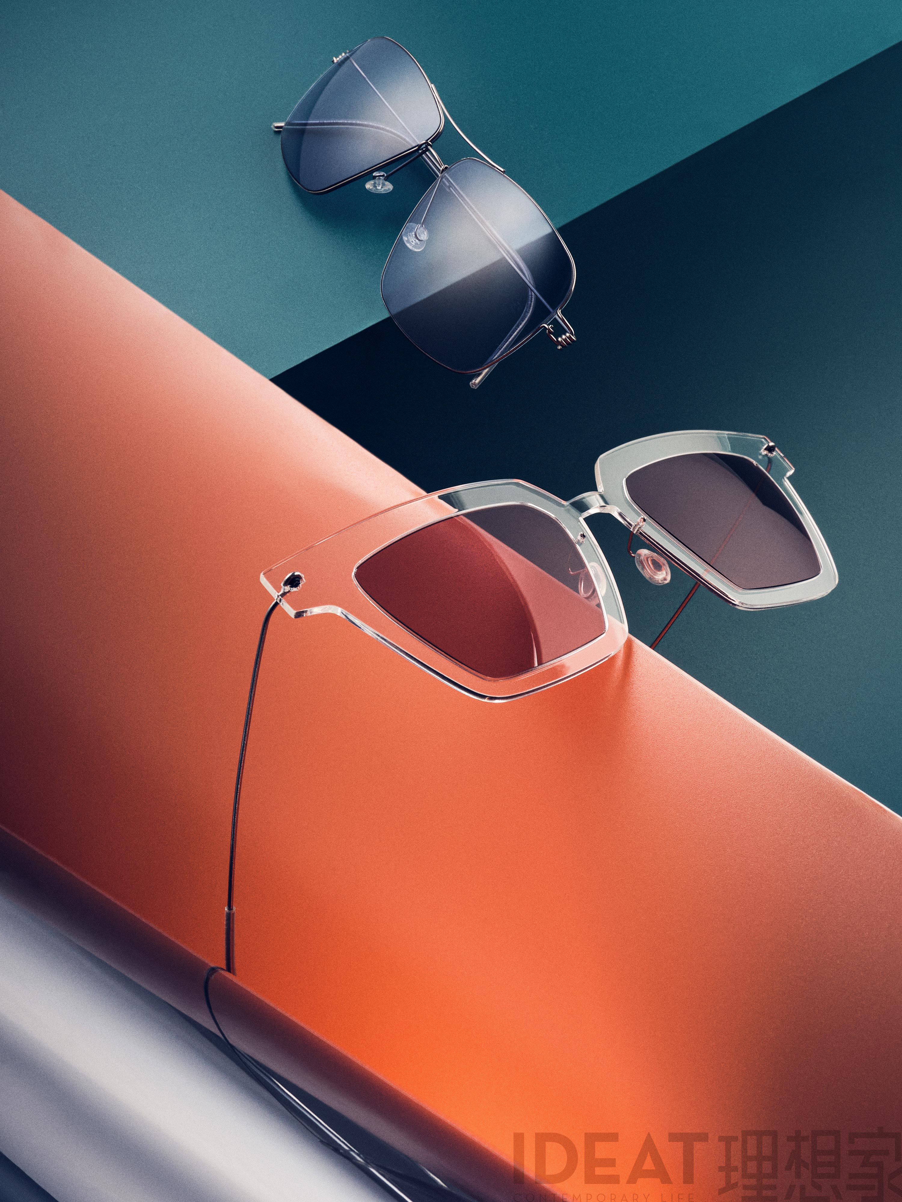 IDEAT magazine featuring LINDBERG sun titanium Model 8208 and Model 8327 sunglasses