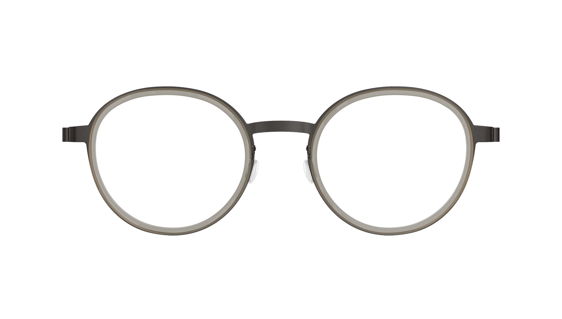 LINDBERG strip Model 9752 U9 rimmed black titanium glasses in a panto shape