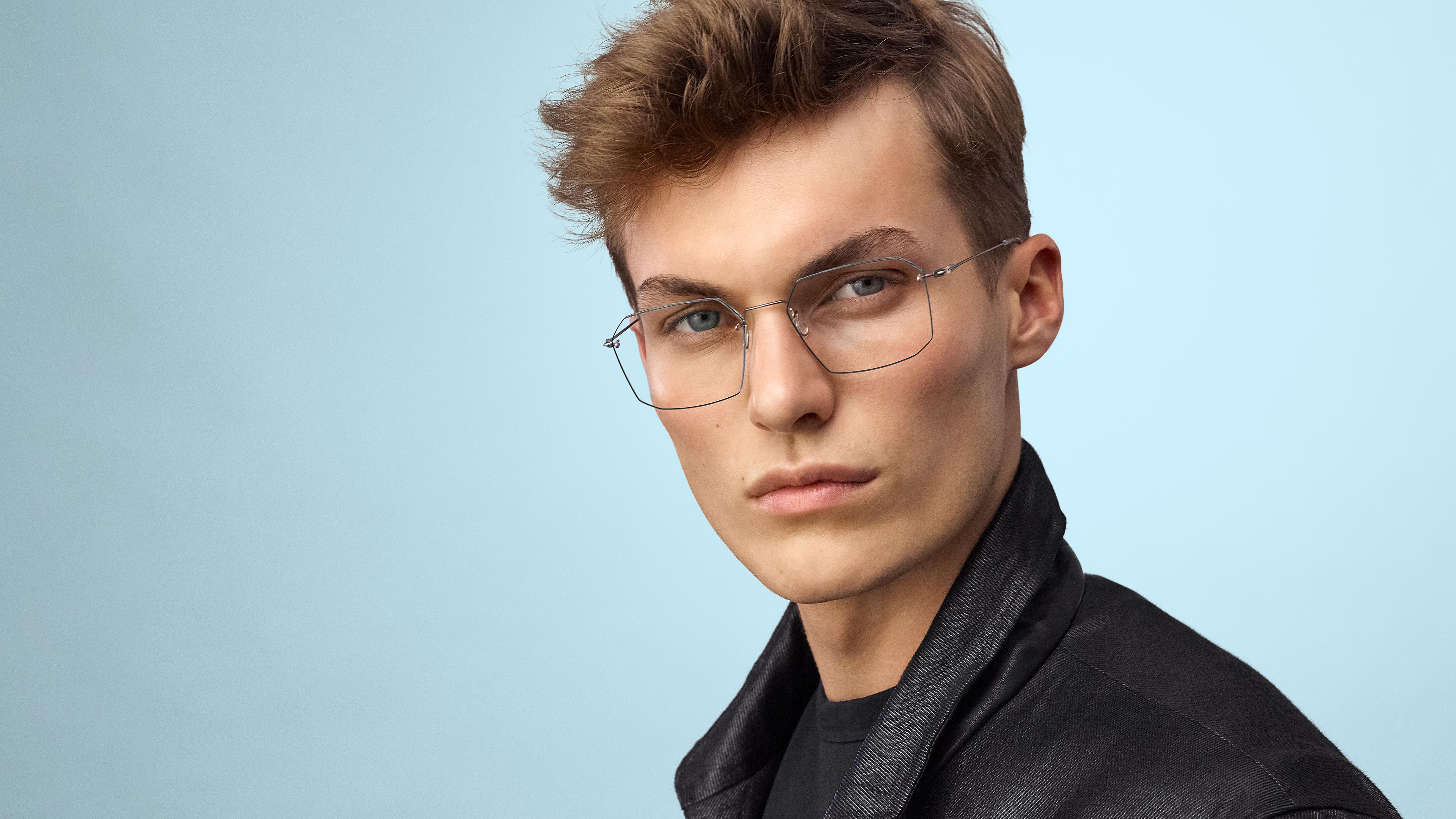 LINDBERG spirit, randlose Brille mit eckigen Gläsern