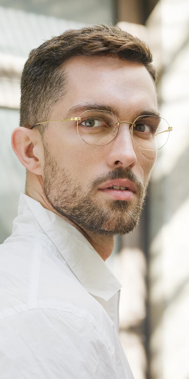 titanium rimless glasses