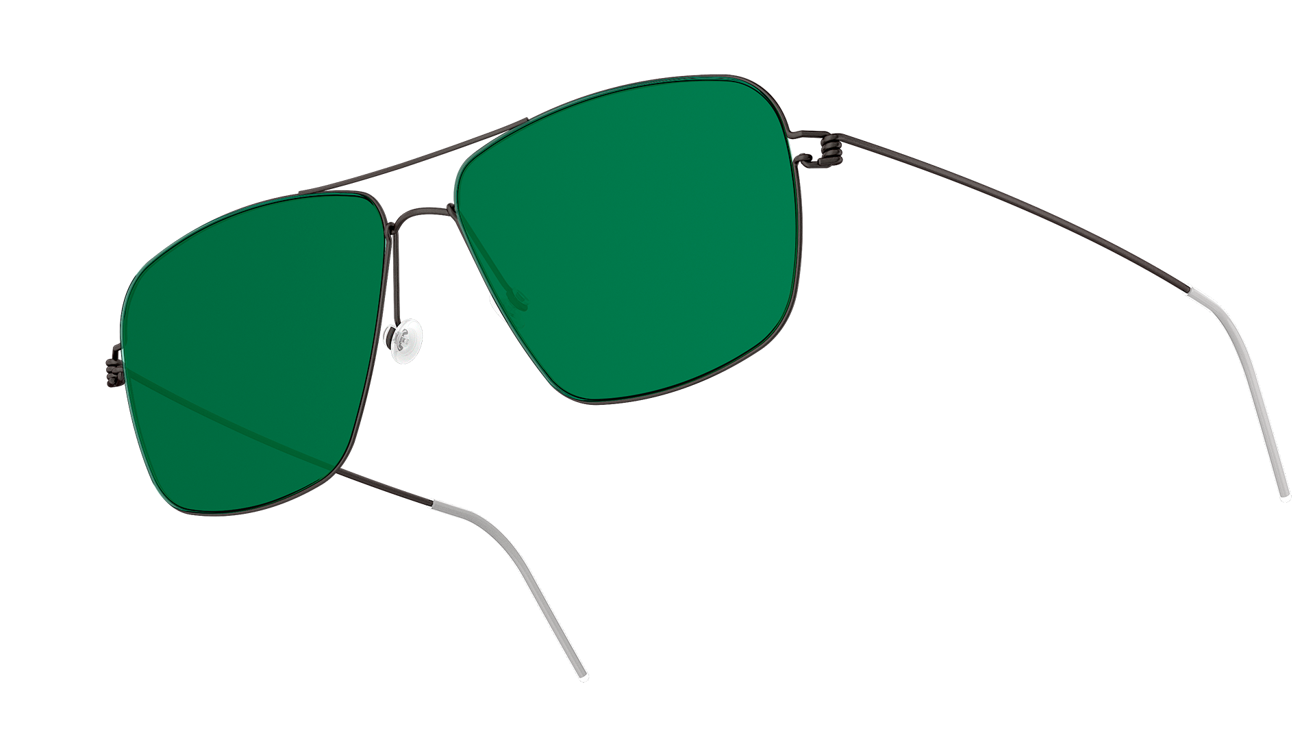 LINDBERG sun titanium, Modell 8208, Sonnenbrille mit getönten Gläsern in Grün SL48