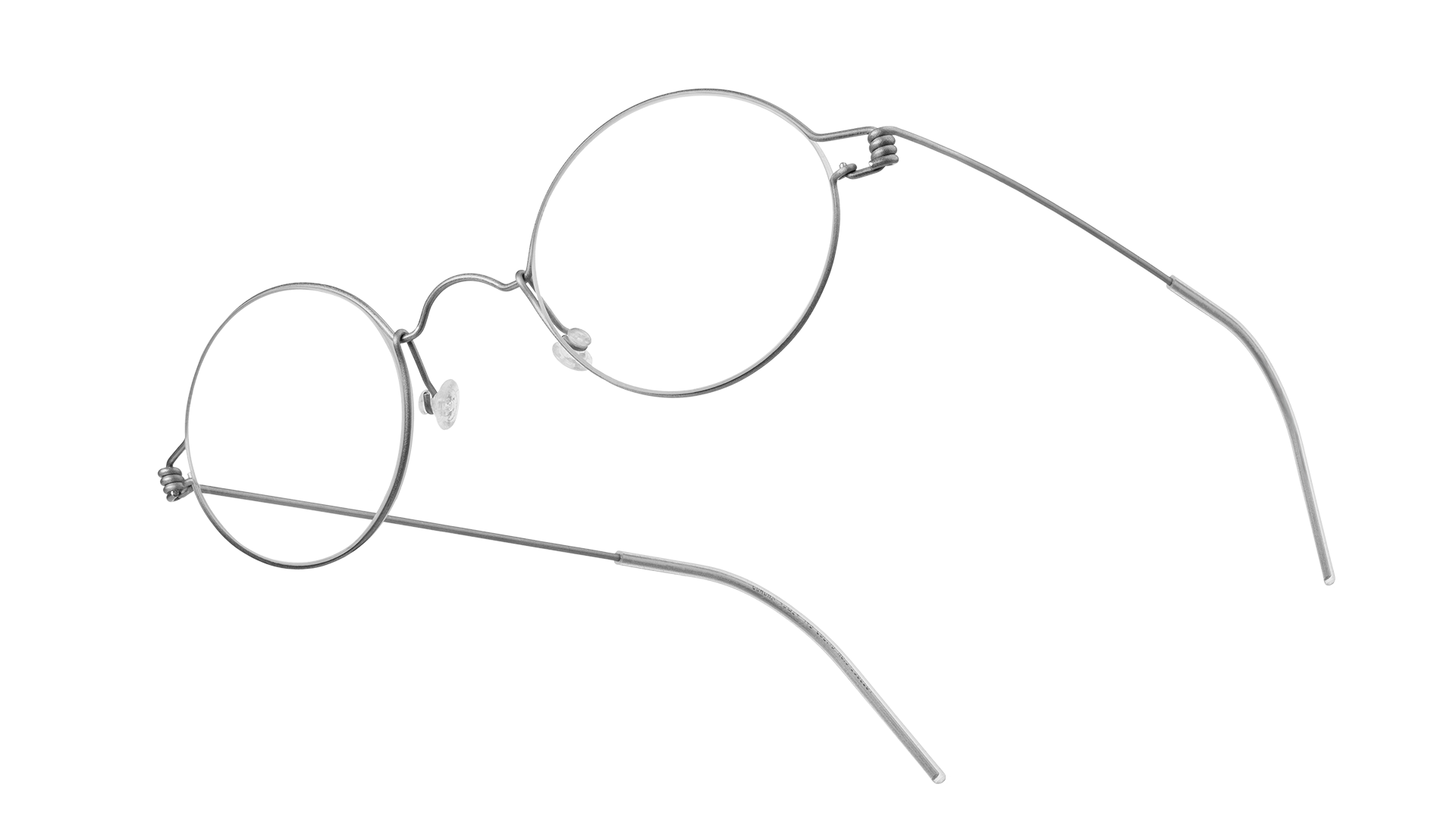 LINDBERG air titanium rim系列Corona圆形眼镜，型号 配色10银色