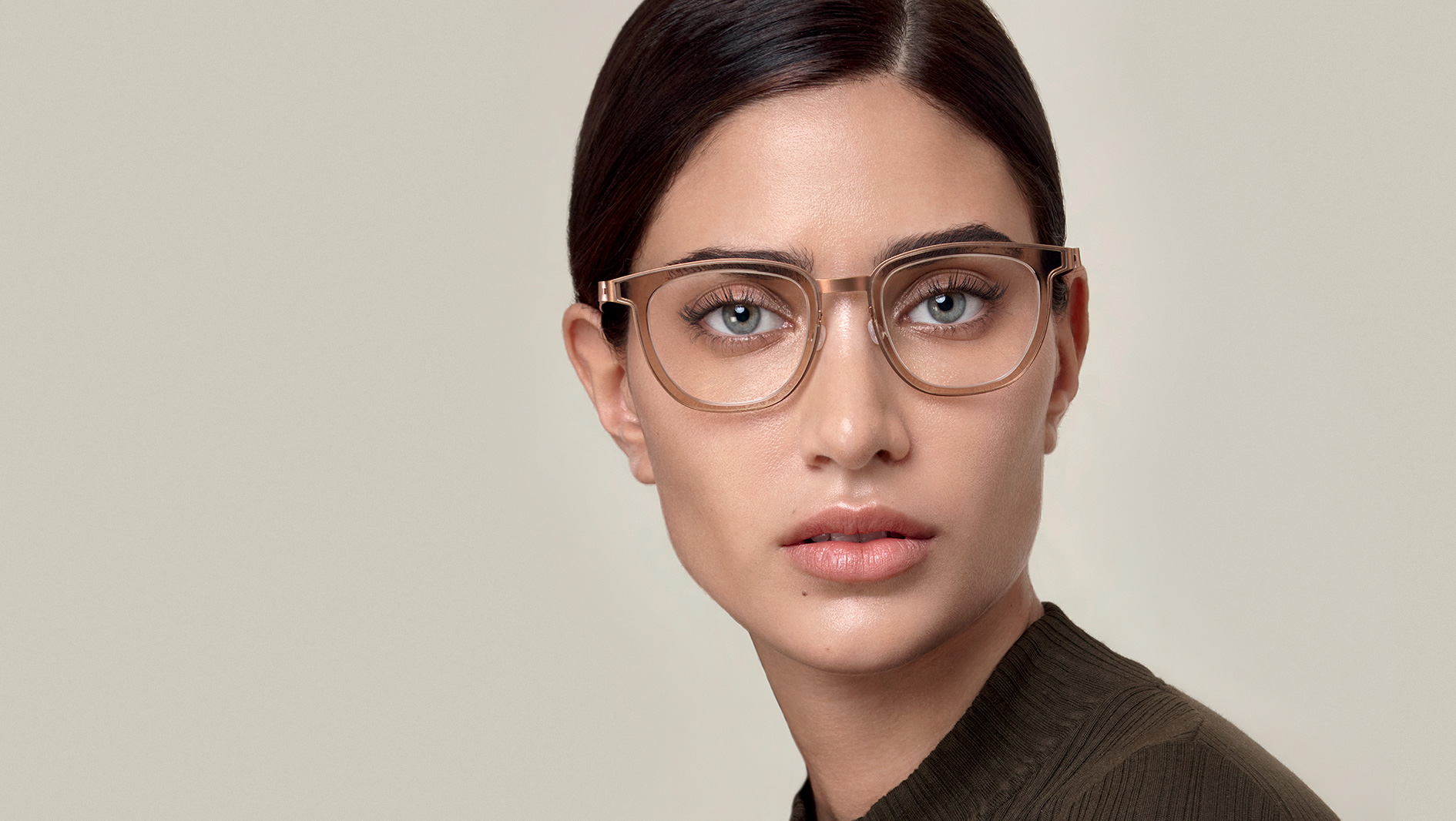 LINDBERG women’s strip titanium glasses Model 9751 U15 K225 with transparent front