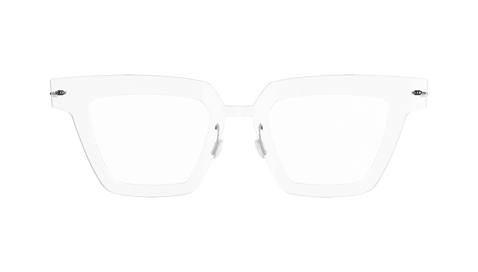 LINDBERG now titanium angular square shape glasses Model 6578 in a transparent colour