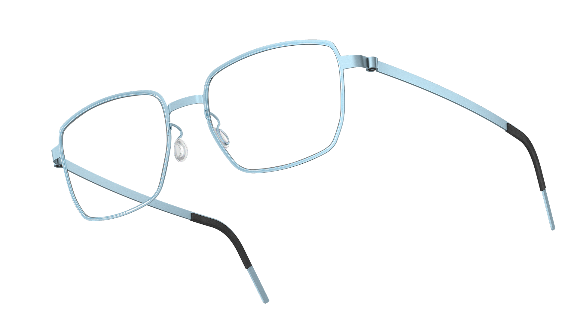 LINDBERG rectangle shape glasses in Strip titanium Model 9626 in baby blue colour 25