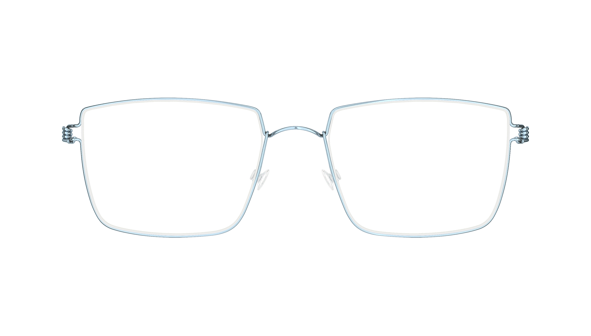 LINDBERG rim titanium, Modell Arnold, eckige Brille in Hellblau