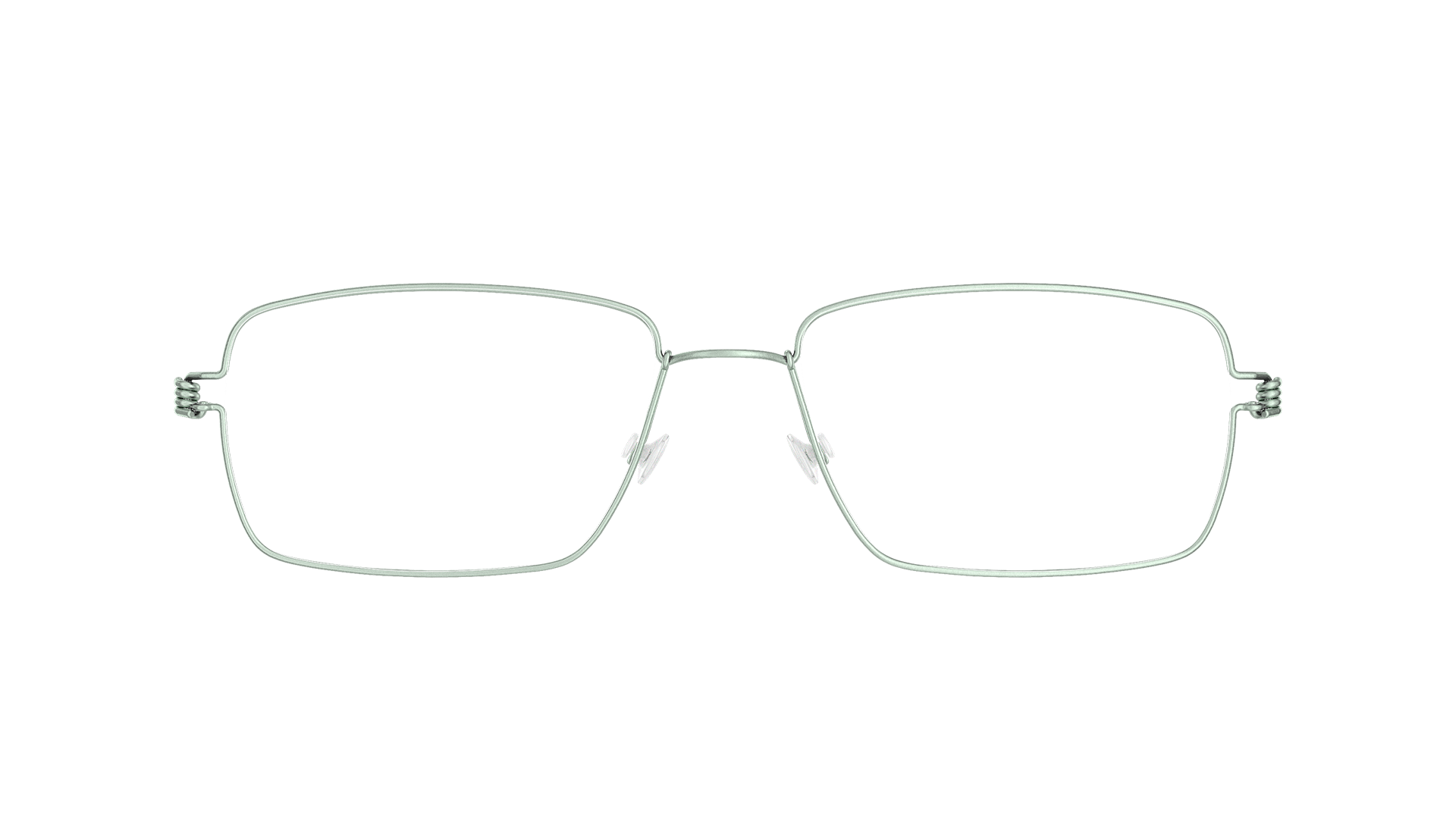 LINDBERG rim titanium Model Nikolaj 30 rectangle shape glasses in light green colour