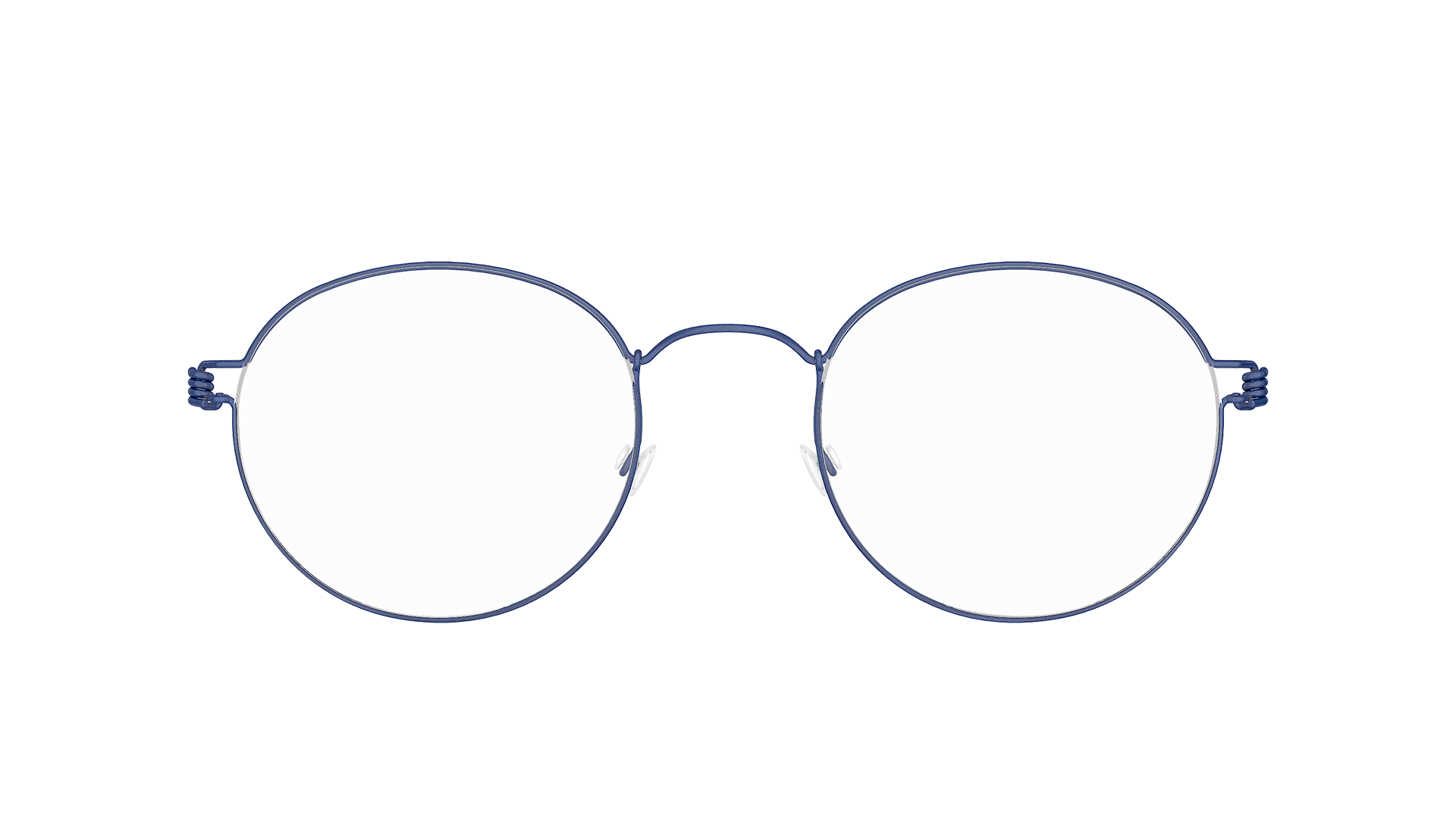 LINDBERG air titanium rim glasses Model Morten in blue colour u13 featuring a classic panto shape