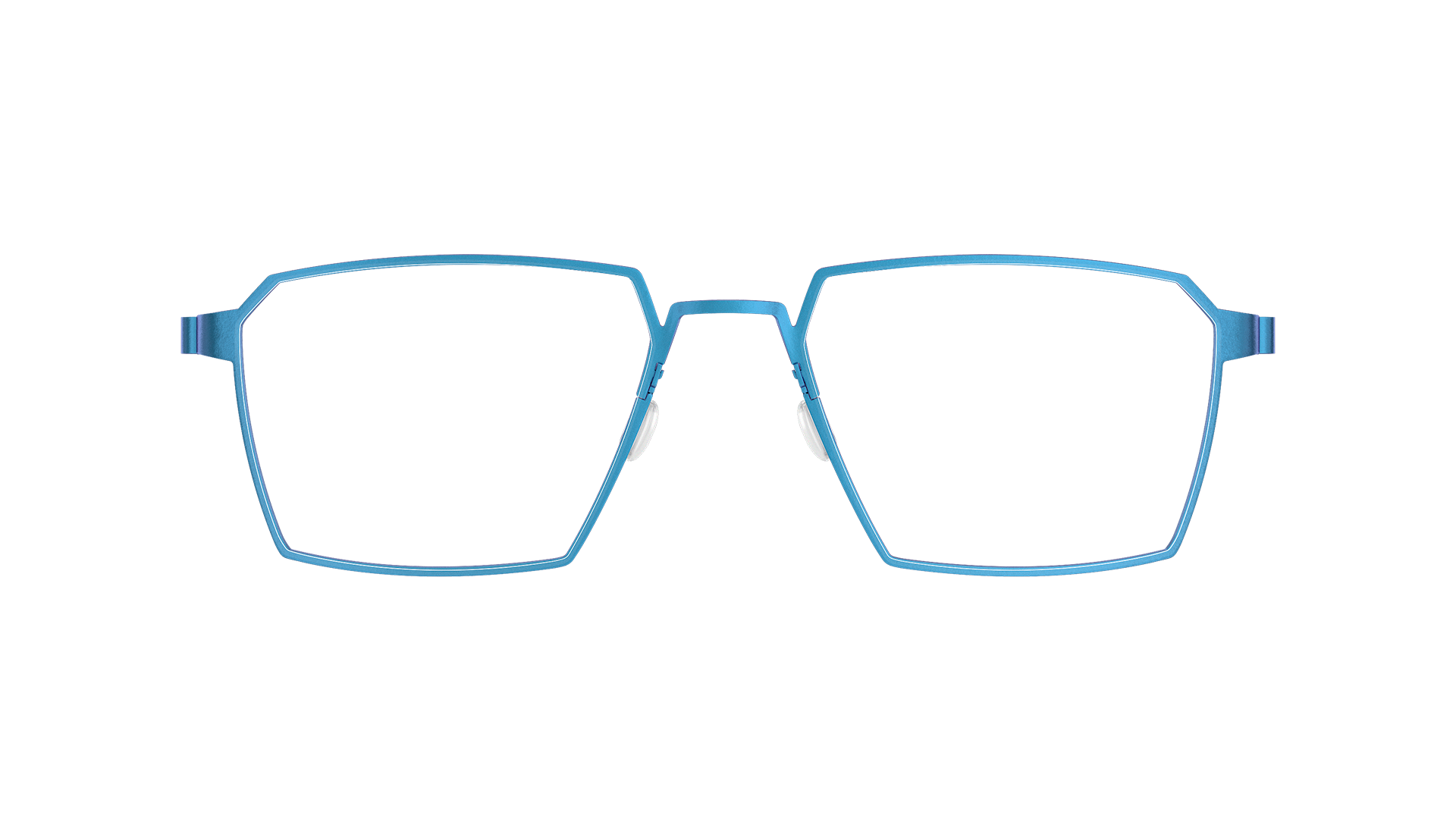 LINDBERG strip, Modell 9628 115, eckige Titanbrille in Blau