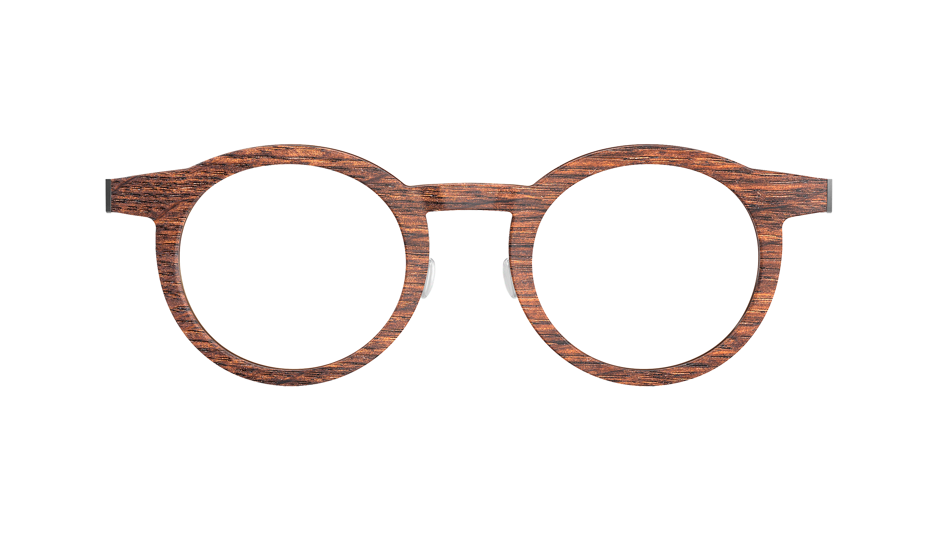 LINDBERG Occhiali rotondi in legno di quercia affumicato e titanio modello 1846 WB11