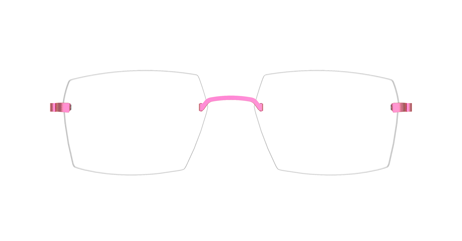 LINDBERG strip3p Model 2427 70 rimless titanium square shape glasses in pink titanium