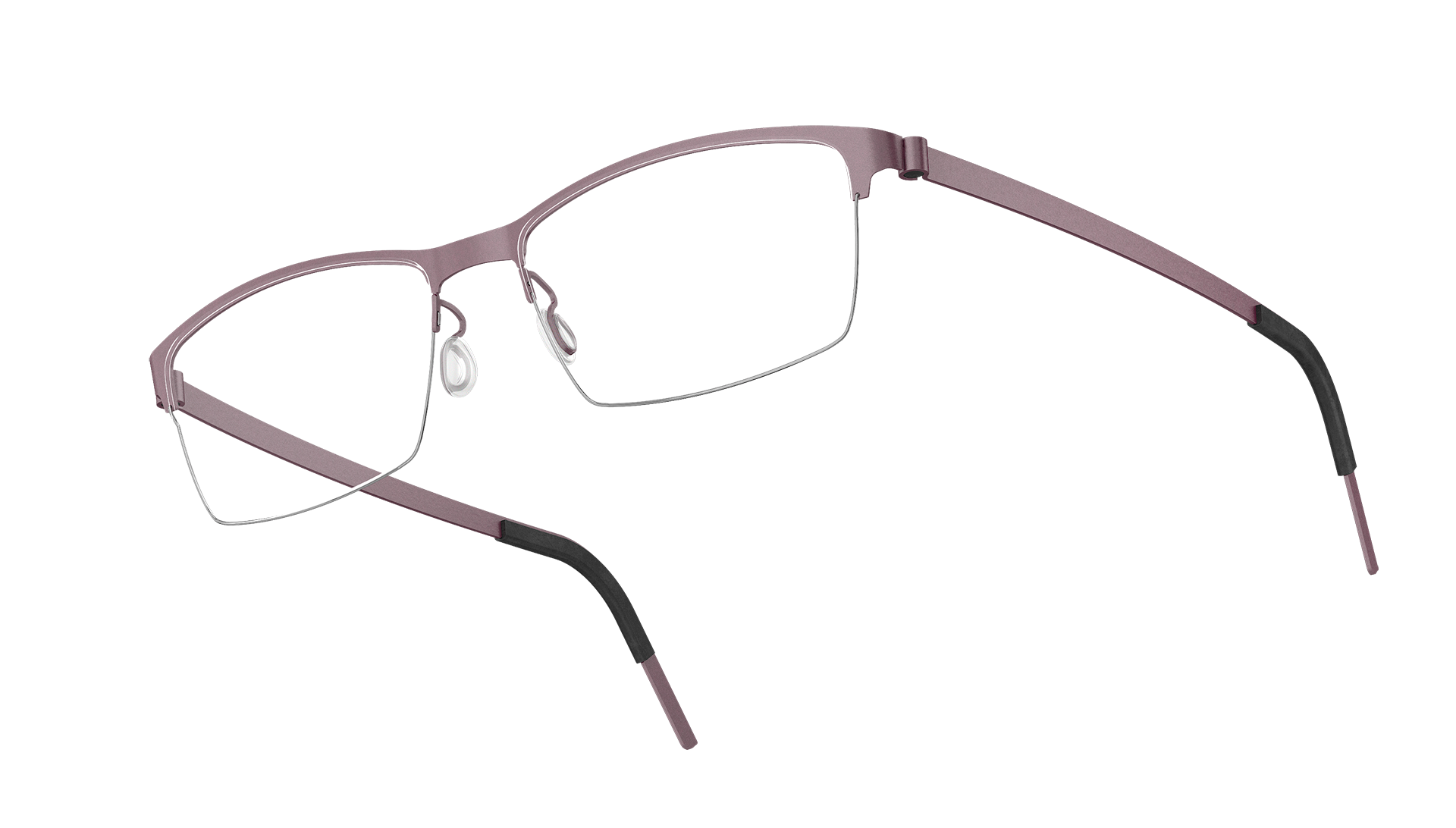 LINDBERG Strip titanium half rimmed glasses in Model 7406 featuring dark grey colour U14