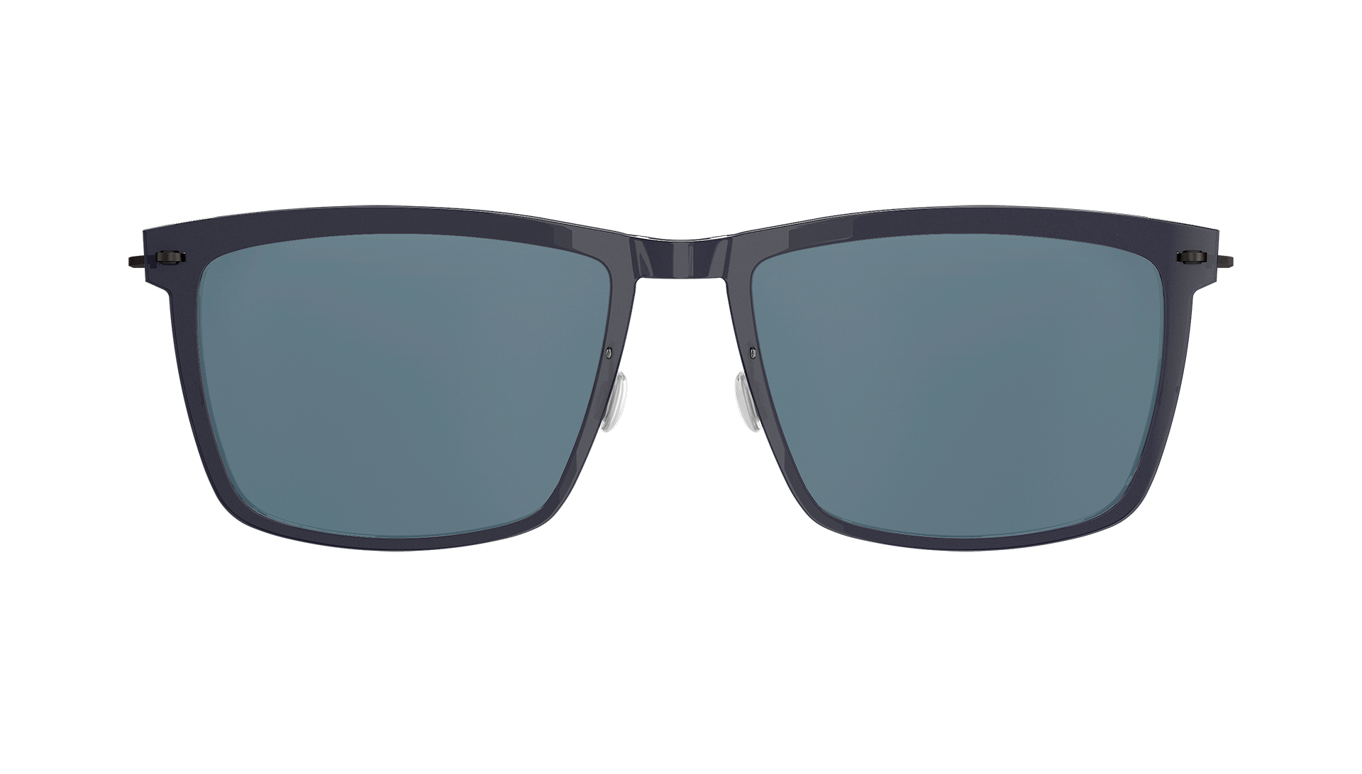 Schwarze Sonnenbrille von LINDBERG aus Titan mit eckigen Gläsern, Modell 9305