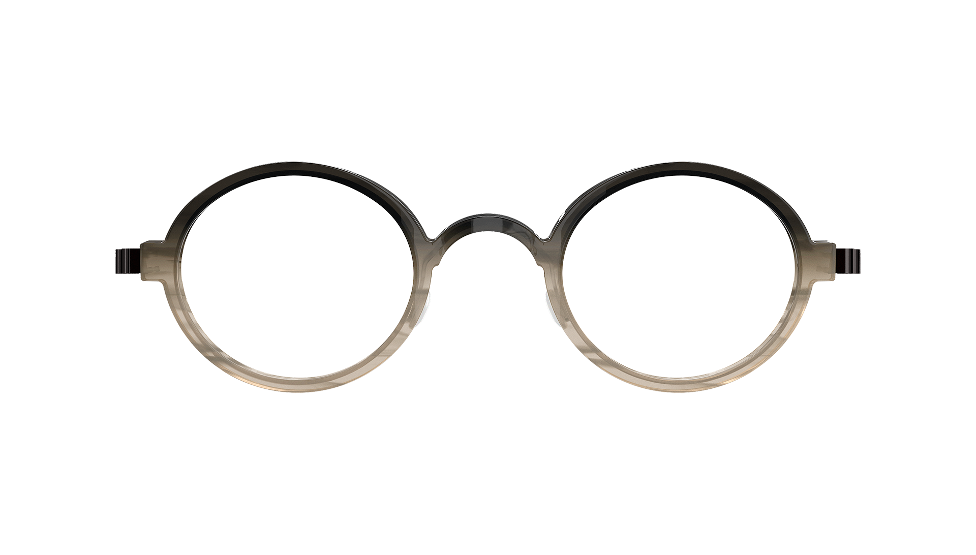 LINDBERG acetanium acetate and titanium round glasses Model 1011 in a gray gradient colour