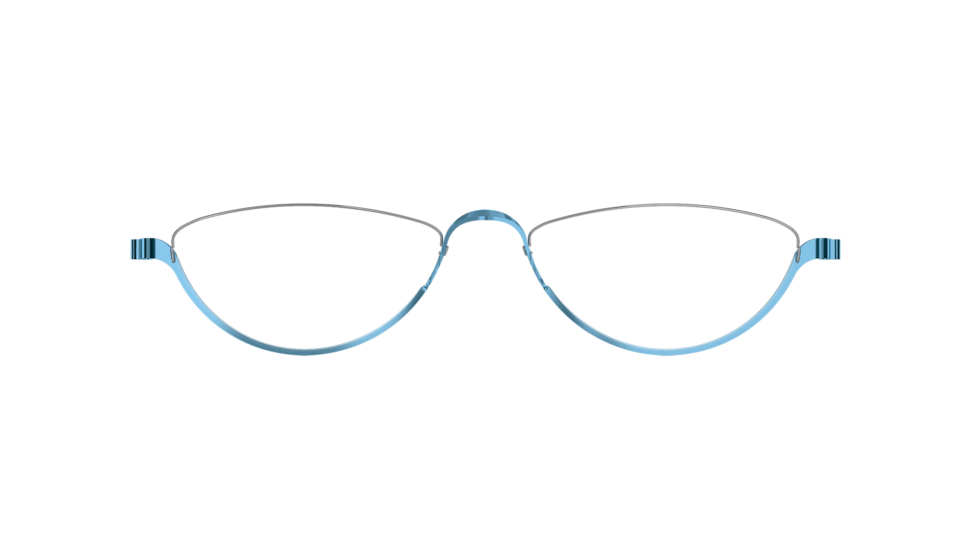 LINDBERG spirit titanium, Modell 7360 P20, Halbrandbrille mit Unterrand in Blau