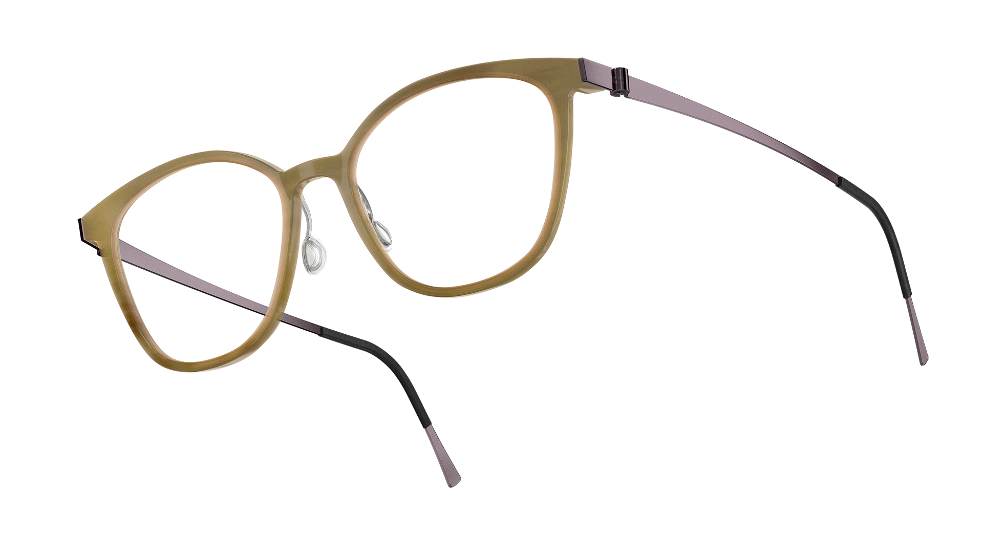 LINDBERG buffalo model 1851 in H16 light brown horn glasses with PU14 titanium temples