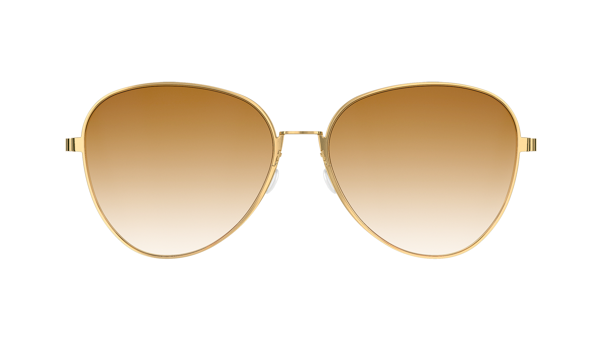 LINDBERG Model 8908 GT gold sunglasses in an aviator shape
