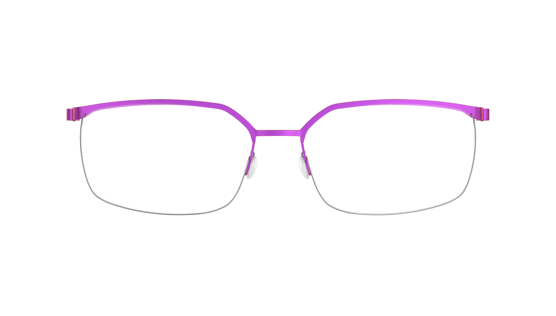 LINDBERG spirit titanium Model 7422 75 purple half rim square shape glasses