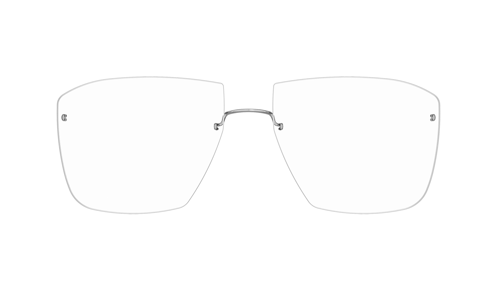 LINDBERG spirit titanium Model 2451 angular square shape rimless glasses in silver P10
