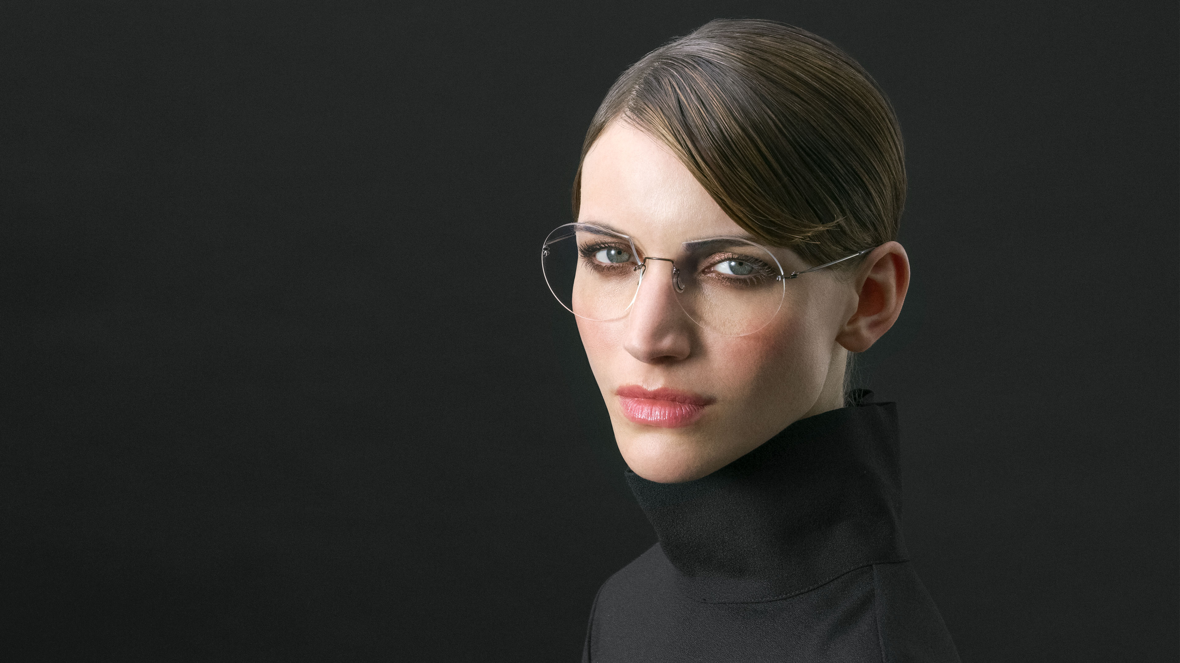 LINDBERG spirit, Modell 2386, randlose Damenbrille in der Farbe PU9 mit runden Gläsern