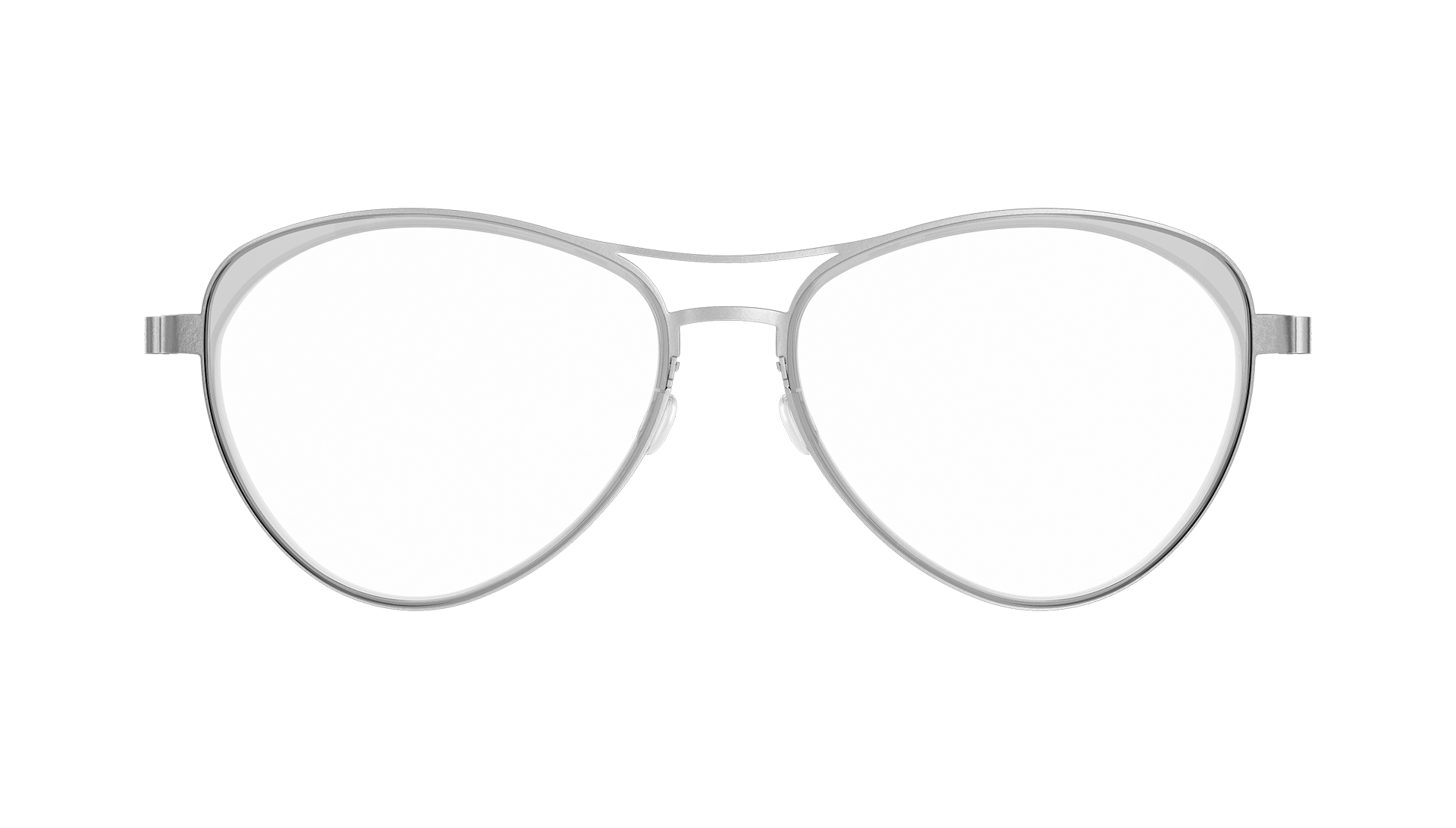 LINDBERG strip titanium Model 9746 butterfly shape glasses with grey inner acetate rim
