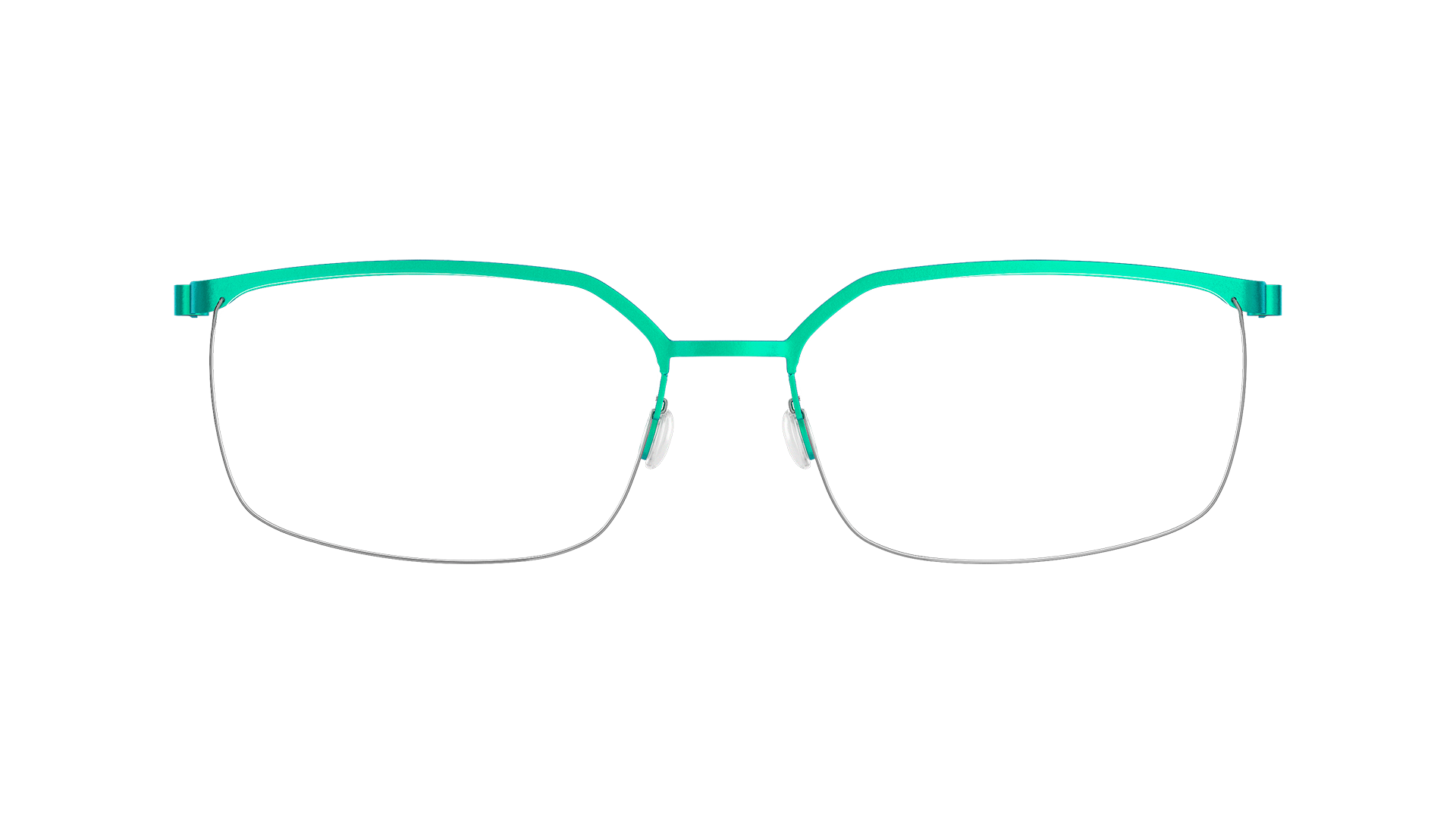 LINDBERG spirit Model 7422 85 green titanium glasses half rim square shape glasses