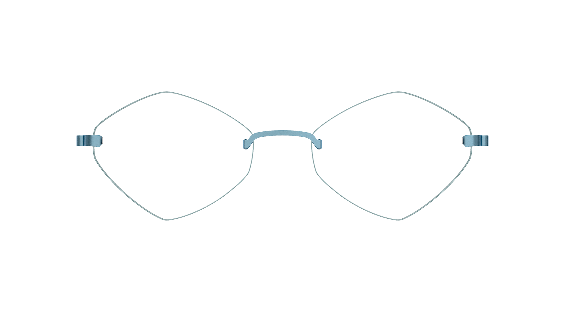 LINDBERG strip3p, Modell 2432, randlose Brille mit Titanfassung in Blau