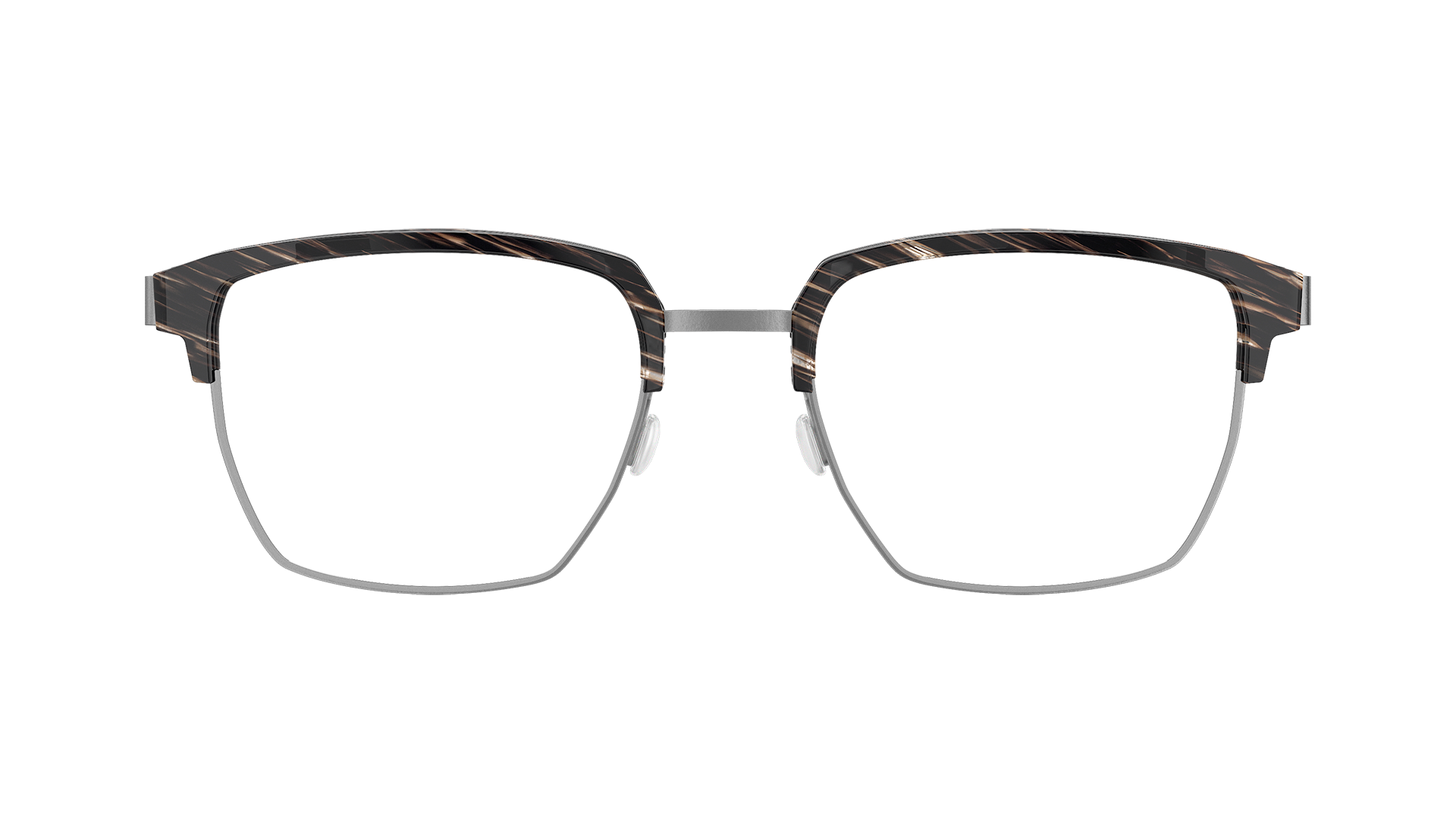 LINDBERG spirit titanium, Modell 9851 10 K268, schwarze Halbrandbrille mit eckigen Gläsern