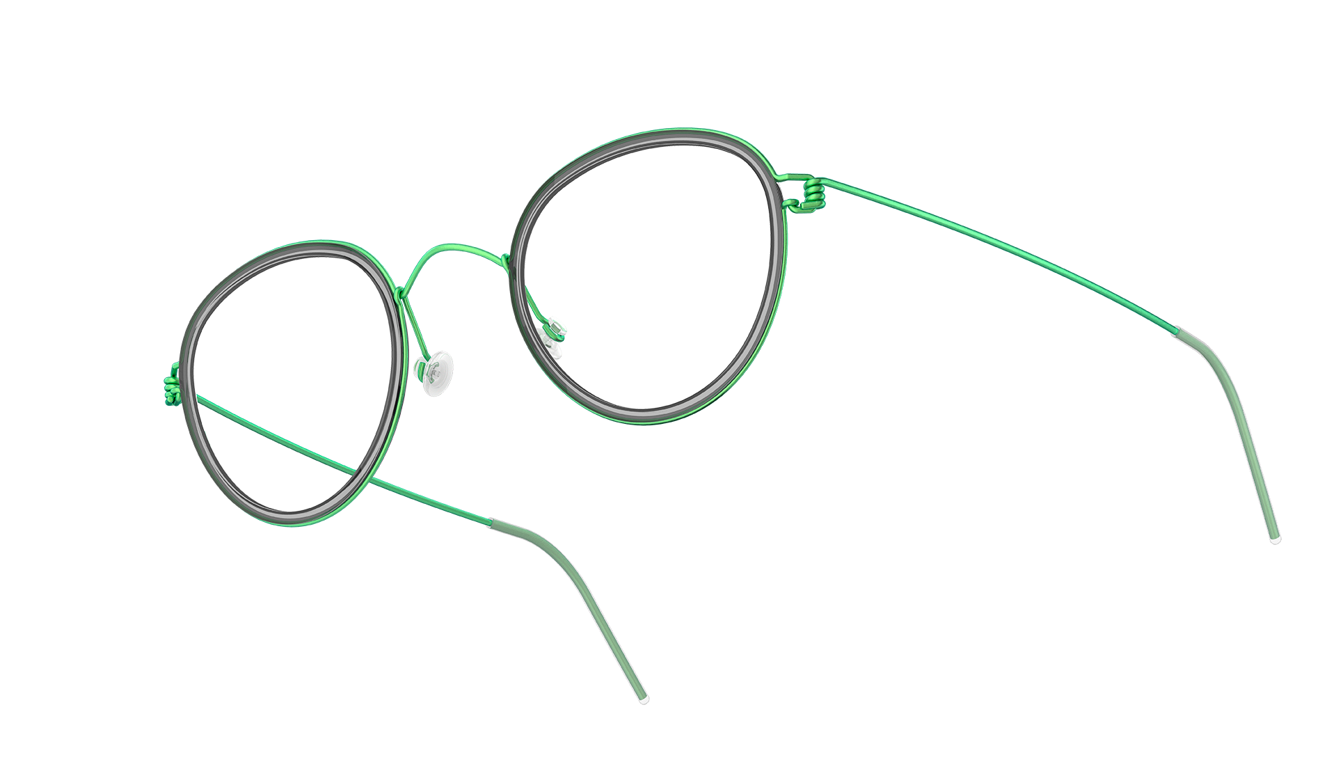 LINDBERG air titanium Model Jackie kids teen rim glasses in green colour 90