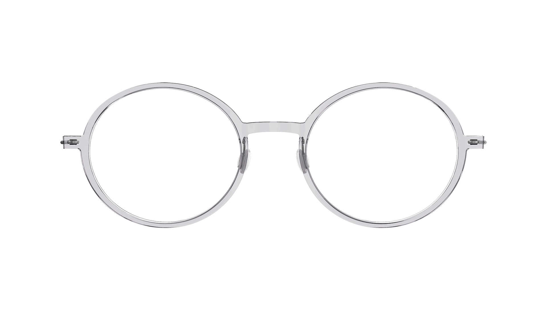 LINDBERG now titanium Model 6523 transparent round glasses