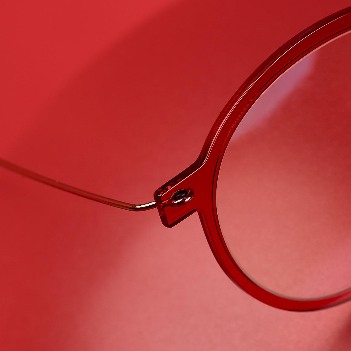 LINDBERG now titanium glasses Model 6586 transparent frame glasses in red colour C12