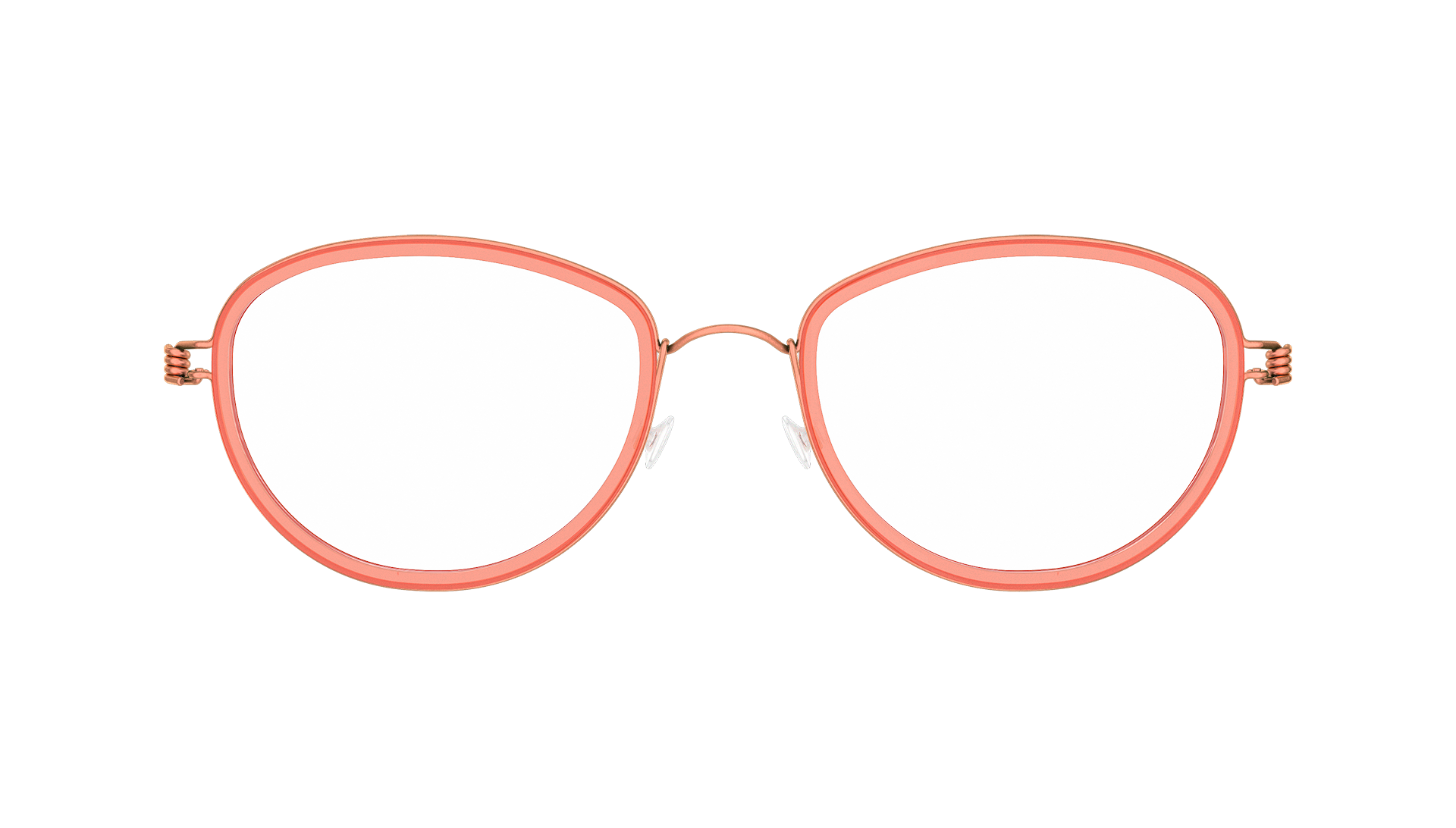 LINDBERG air titanium rim, Modell Bruna, Brille mit Innenfassung aus Acetat in der Farbe Lachs 60