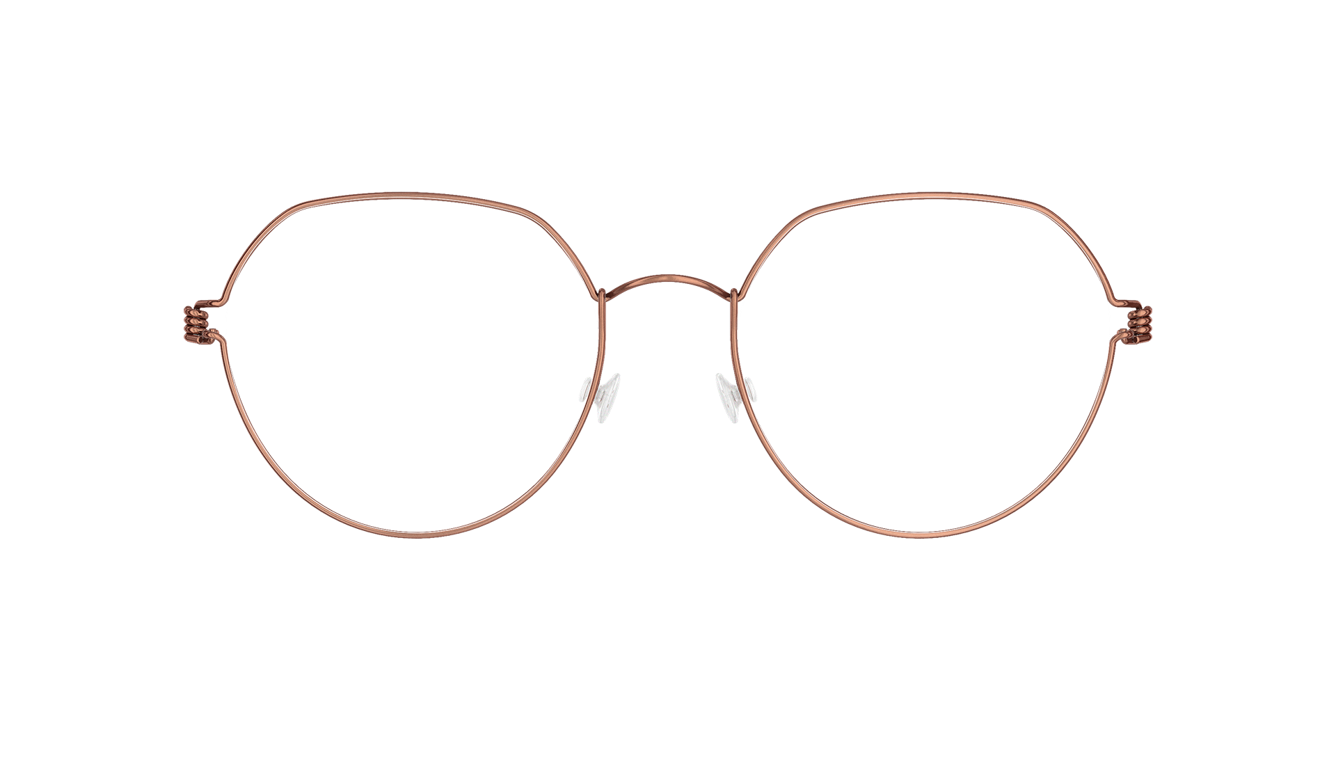 LINDBERG titanium copper brown colour round notched shape rim glasses Model Evan PU12