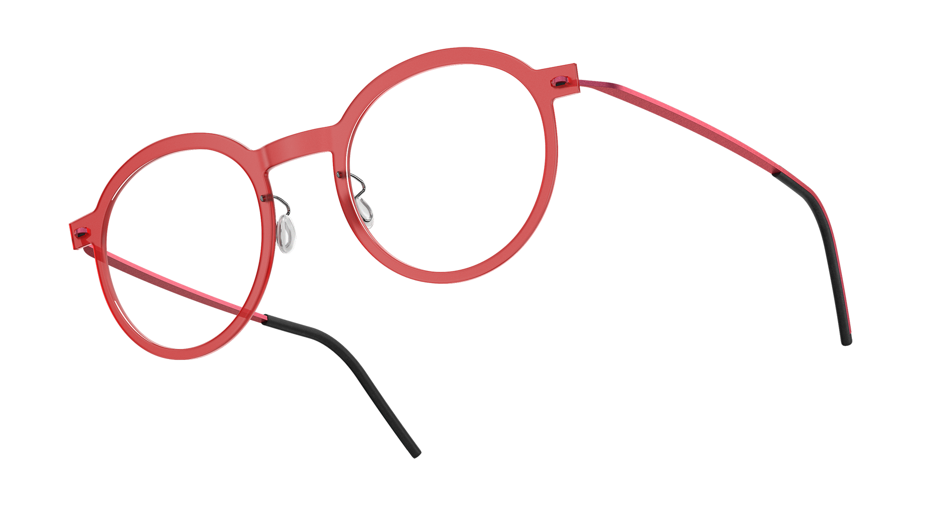 LINDBERG now titanium Model 6586 70 clear red round glasses