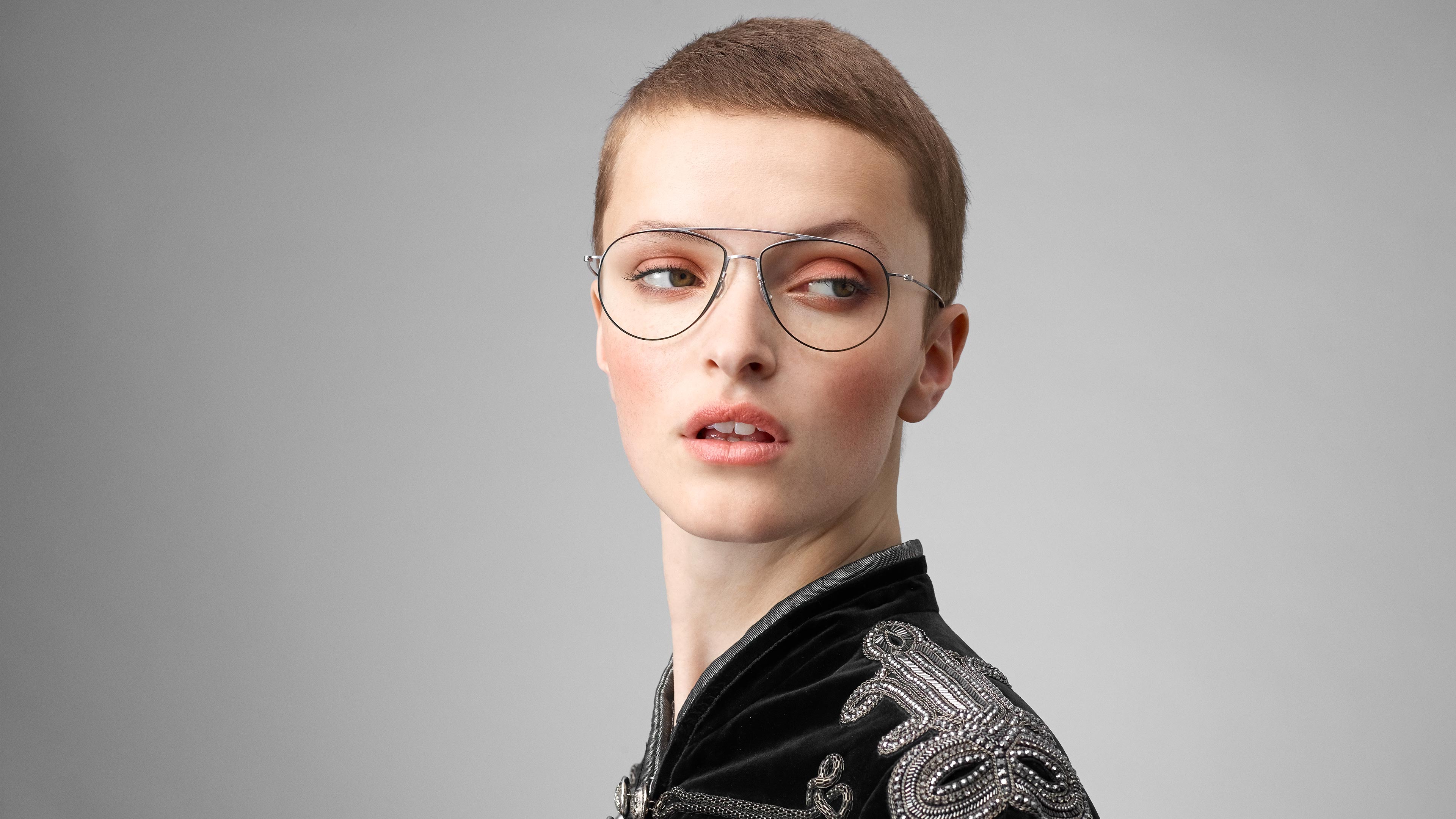 LINDBERG thintanium women’s titanium glasses Model 5507 in an aviator shape