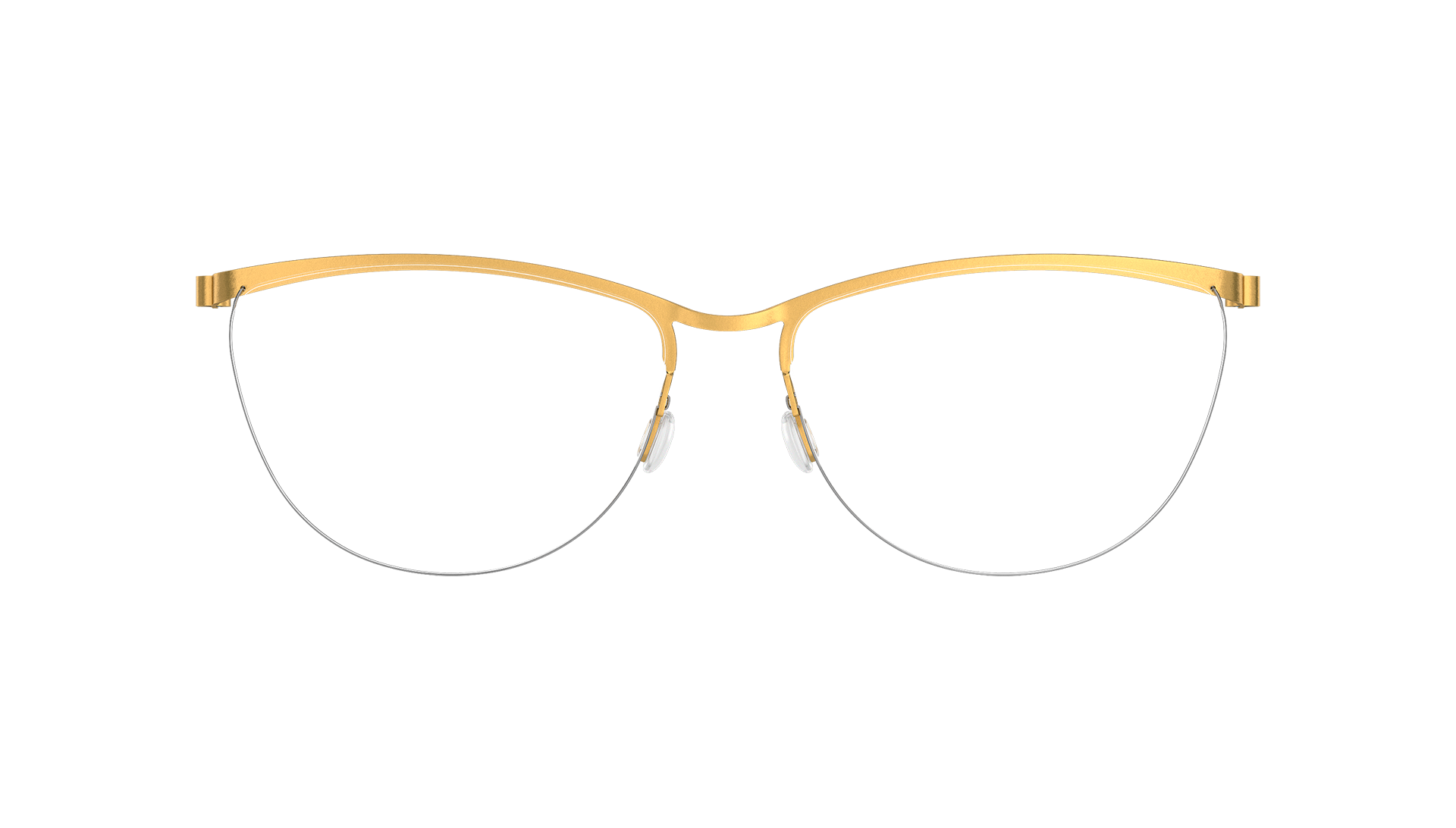 LINDBERG strip 7424框猫眼款镜架，金色GT